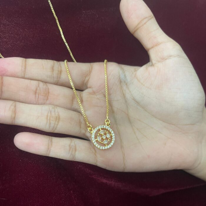 (NECK071) 18INCHS GOLD PLATED NECKLACE