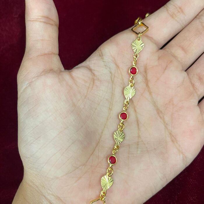 BR036 SEMI STONE GOLD PLATE BRACLET