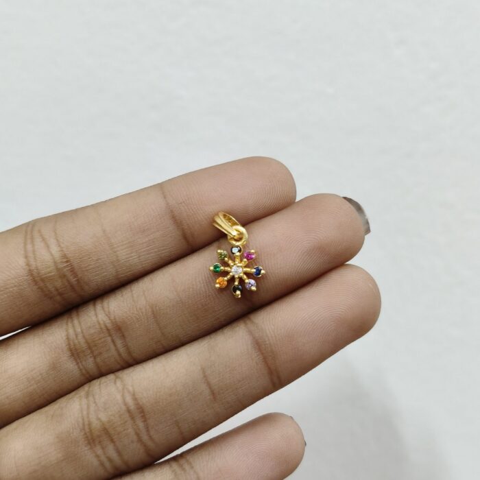 DIAMOND REPLICA  NAVARATNA PENDANT (DRL028)