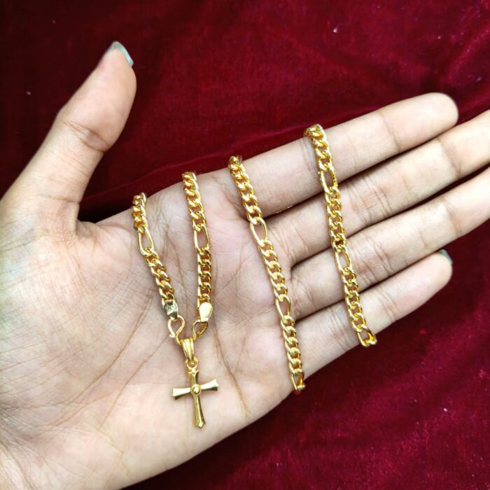 24 INCHES CHAIN WITH CROSS PENDENT