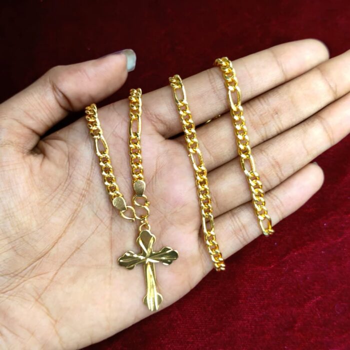 24 INCHES CHAIN WITH CROSS PENDENT