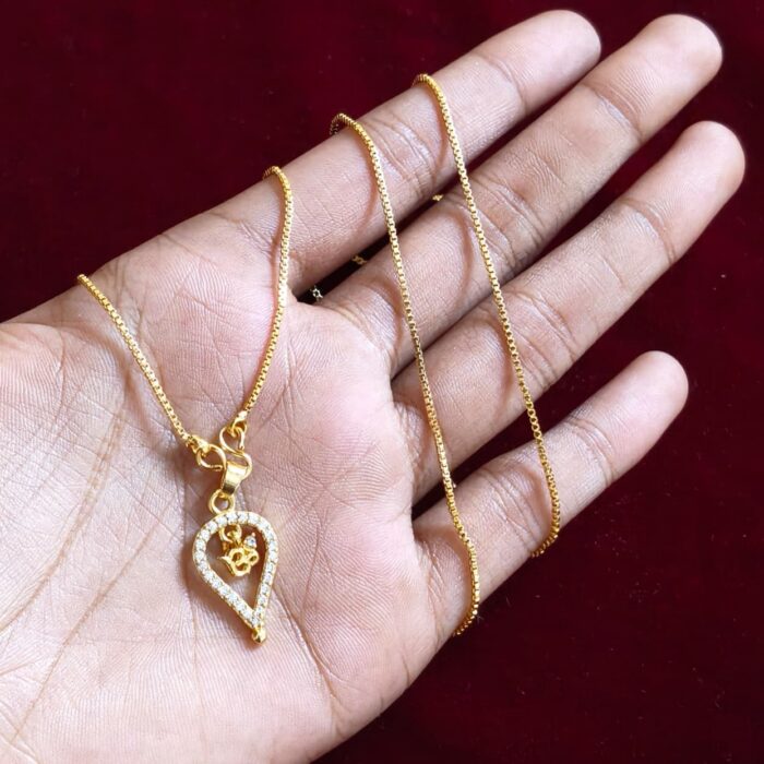 24 INCHES BOX CHAIN WITH DIAMOND REPLICA OHM