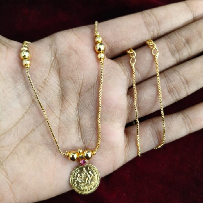 (TC050) GOLD PLATED COIN NECKLACE